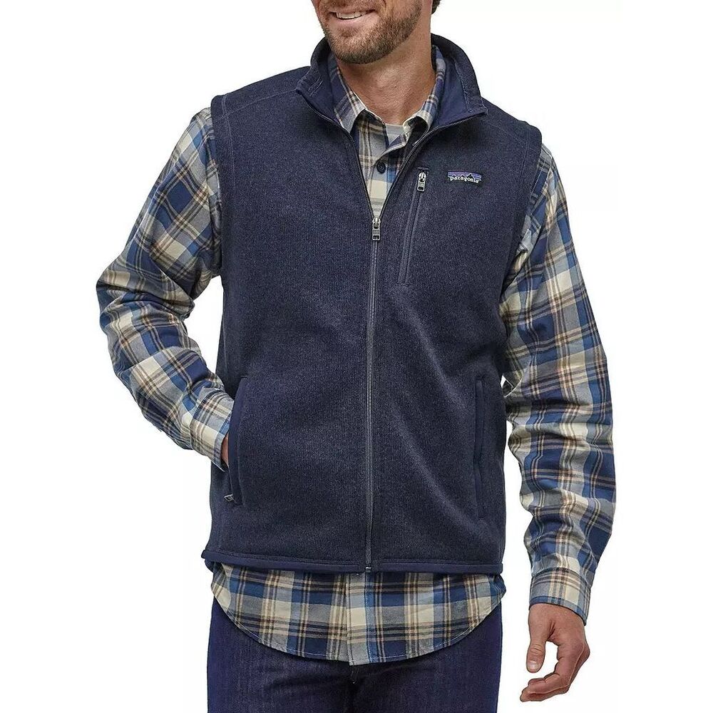 Patagonia Better Sweater Vest Size M Navy Blue Zip Up Fleece